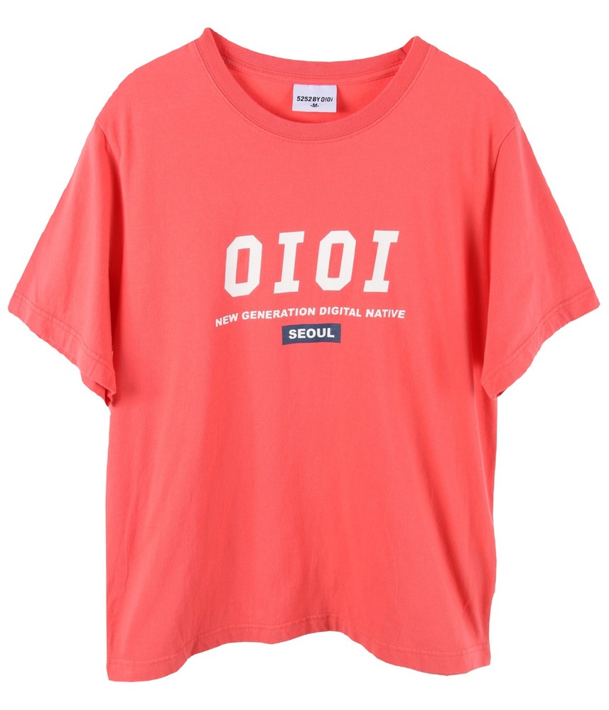 OIOI 반팔 티셔츠 프린팅 코튼