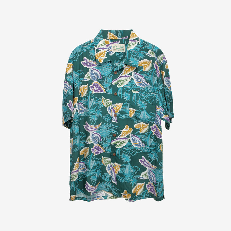 [JOHN BULL] 존불 레이온 하와이안 반팔 셔츠 Multi / size men F 빈티지 편집샵