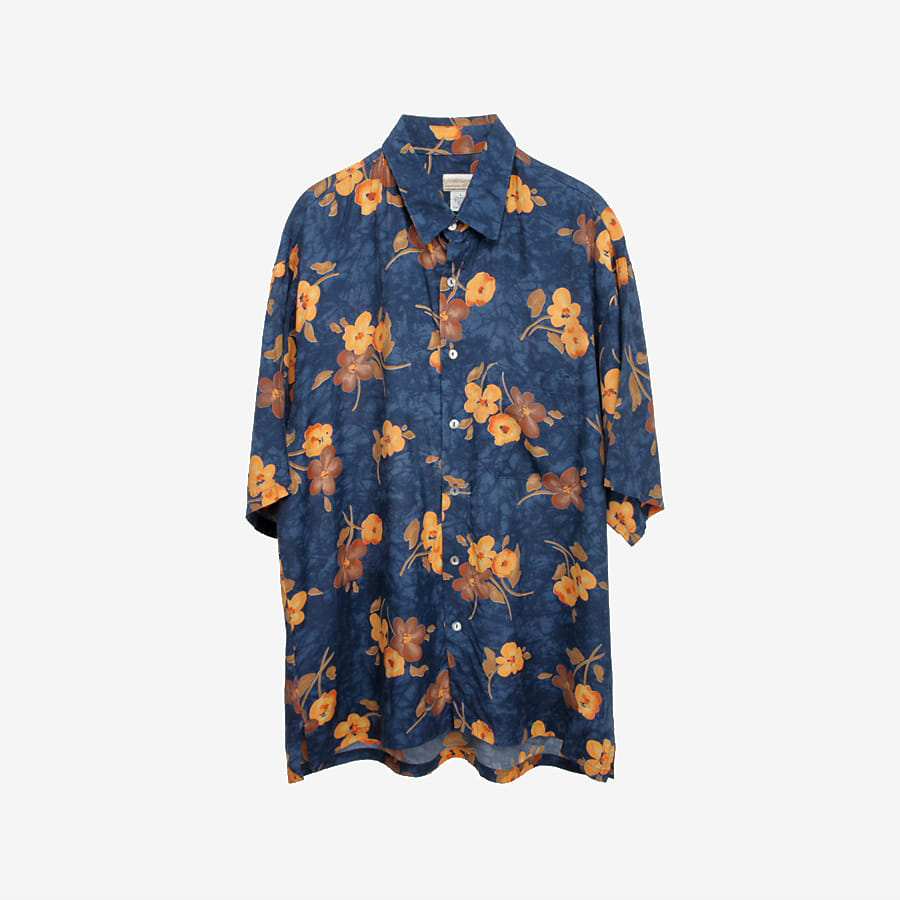 [COLDWATER CREEK]  레이온 하와이안 반팔 셔츠 Multi / size men L / made in USA 빈티지 편집샵