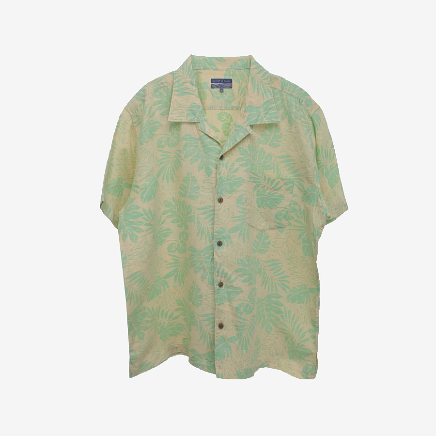 [UNIQLO] 유니클로 린넨 블랜드 하와이안 반팔 셔츠 Multi / size men XL 빈티지 편집샵