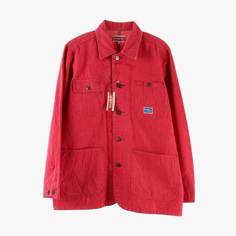 [BRAPPERS] 브래퍼스 코튼 커버올 자켓 (새 제품) Red / size men M 빈티지 편집샵