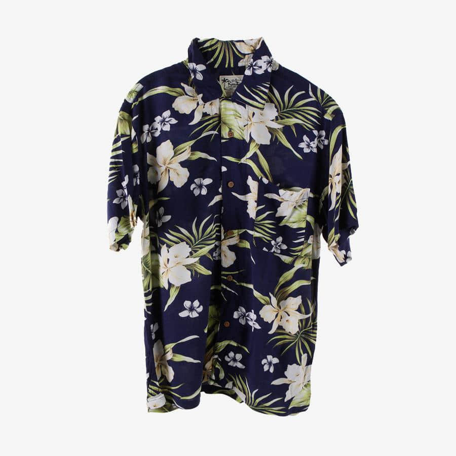 [ROUSHATTE] 루셔트 레이온 하와이안 반팔 셔츠 Size men M 빈티지 편집샵
