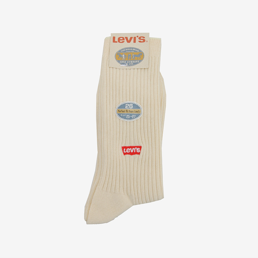 [LEVI&#039;S] 리바이스 코튼 블랜드 양말 (새 제품) Ivory / size men 250-270 빈티지 편집샵