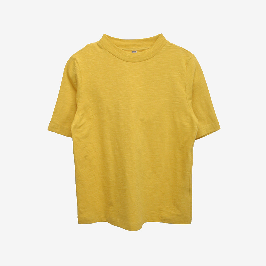 [UNIQLO] 유니클로 코튼 반팔티 (새 제품) Yellow / size women M 빈티지 편집샵