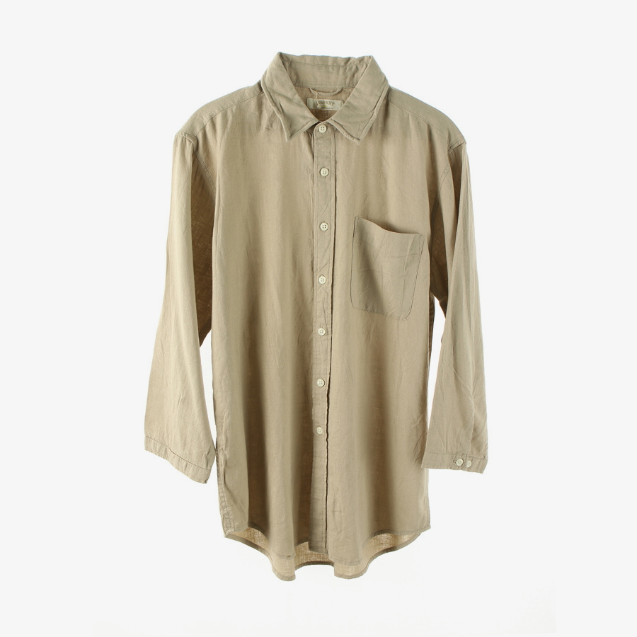 [BROWNY] 브라우니 린넨 레이온 셔츠 (새 제품) Size women L 빈티지 편집샵